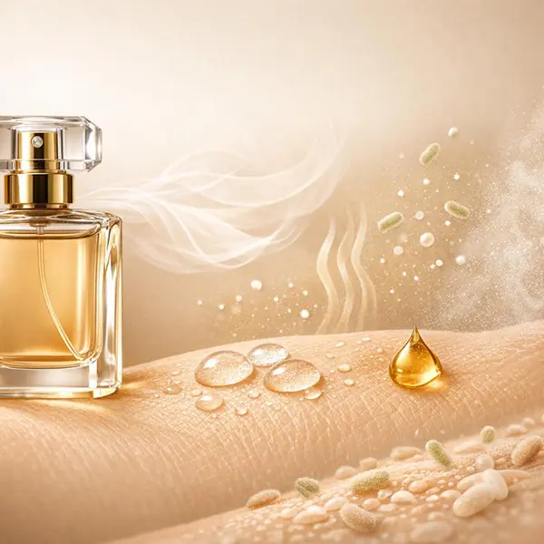 العوامل المؤثرة على ثبات العطر فوق البشرة