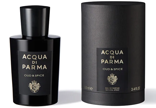عطر أكوا دي بارما عود آند سبايس أو دو بارفيوم رجالي مع الصندوق