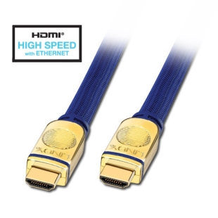 كيبل HDMI بريميوم الذهبي عالي السرعة مع إيثرنت 1م