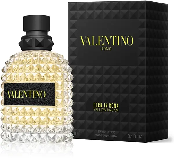 عطر فالنتينو أومو بورن إن روما يلو دريم أو دو تواليت – العطر مع العلبة