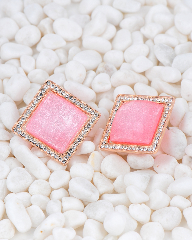 حلق اذن بحجر الراتنج التشيكي