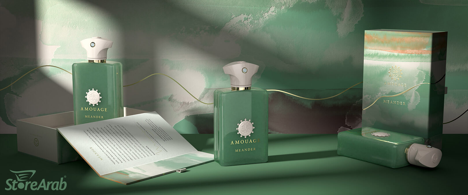 زجاجة وتغليف عطر أمواج مياندر